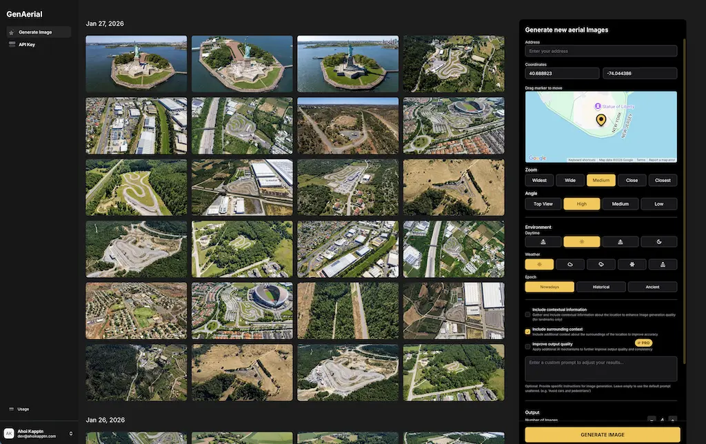 Genaerial Platform Screenshot